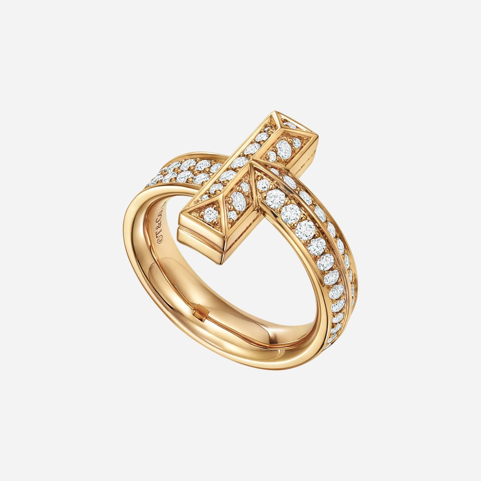Pre-Owned Tiffany T1 Ring in 18K Yellow Gold with Diamonds (1) Pre-Owned Tiffany T1 Ring in 18K Yellow Gold with Diamonds