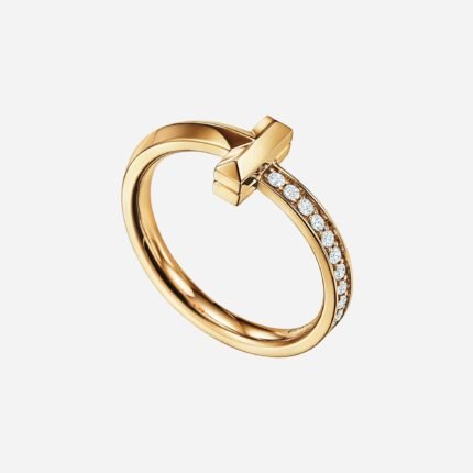Pre-Owned Tiffany T1 Ring in 18K Yellow Gold with Round Brilliant Diamonds