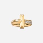 Pre-Owned Tiffany T1 Ring in 18K Yellow Gold with Round Brilliant Diamonds