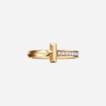 Pre-Owned Tiffany T1 Ring in 18K Yellow Gold with Round Brilliant Diamonds - Image 3