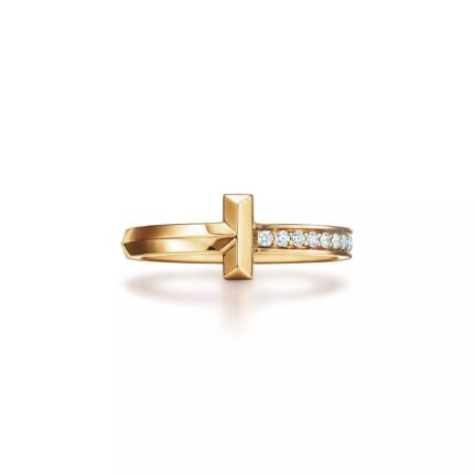 Pre-Owned Tiffany T1 Ring in 18K Yellow Gold with Round Brilliant Diamonds