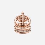 Pre-Owned Tiffany Titan by Pharrell Williams Five-Row Ring in 18K Rose Gold with Diamonds