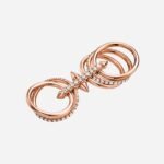Pre-Owned Tiffany Titan by Pharrell Williams Five-Row Ring in 18K Rose Gold with Diamonds - Image 4