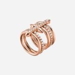 Pre-Owned Tiffany Titan by Pharrell Williams Five-Row Ring in 18K Rose Gold with Diamonds - Image 2