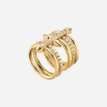 Pre-Owned Tiffany Titan by Pharrell Williams Five-Row Ring in 18K Yellow Gold with Diamonds - Image 3