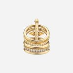 Pre-Owned Tiffany Titan by Pharrell Williams Five-Row Ring in 18K Yellow Gold with Diamonds