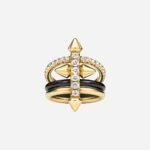 Pre-Owned Tiffany Titan by Pharrell Williams Ring in Titanium, 18K Yellow Gold and Diamonds - Image 2