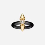 Pre-Owned Tiffany Titan by Pharrell Williams Ring in Titanium and 18K Yellow Gold with a Diamond