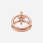 Pre-Owned Tiffany Titan by Pharrell Williams Two-Row Ring in 18K Rose Gold with Diamonds