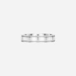 Pre-Owned Tiffany Together Double Milgrain Band Ring in Platinum with a Diamond, 4 mm Wide - Image 2