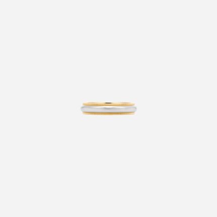 Pre-Owned Tiffany Together Milgrain Band Ring in Platinum and 18K Yellow Gold, 4 mm Wide