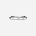 Pre-Owned Tiffany Together Milgrain Band Ring in Platinum with a Diamond, 3 mm Wide - Image 2