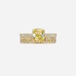 Pre-Owned Tiffany True® Engagement Ring with a Cushion-Cut Yellow Diamond and an 18K Yellow Gold Diamond Band - Image 3