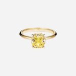 Pre-Owned Tiffany True® Engagement Ring with a Cushion-Cut Yellow Diamond in 18K Yellow Gold - Image 2