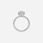 Pre-Owned Tiffany True® Engagement Ring with a Round Brilliant Diamond and a Platinum Diamond Band