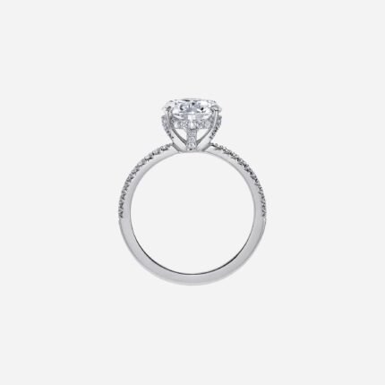 Pre-Owned Tiffany True® Engagement Ring with a Round Brilliant Diamond and a Platinum Diamond Band