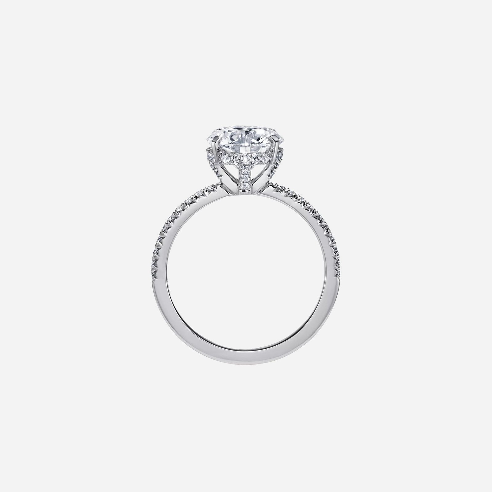 Pre-Owned Tiffany True® Engagement Ring with a Round Brilliant Diamond and a Platinum Diamond Band (1) Pre-Owned Tiffany True® Engagement Ring with a Round Brilliant Diamond and a Platinum Diamond Band