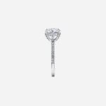 Pre-Owned Tiffany True® Engagement Ring with a Round Brilliant Diamond and a Platinum Diamond Band - Image 2