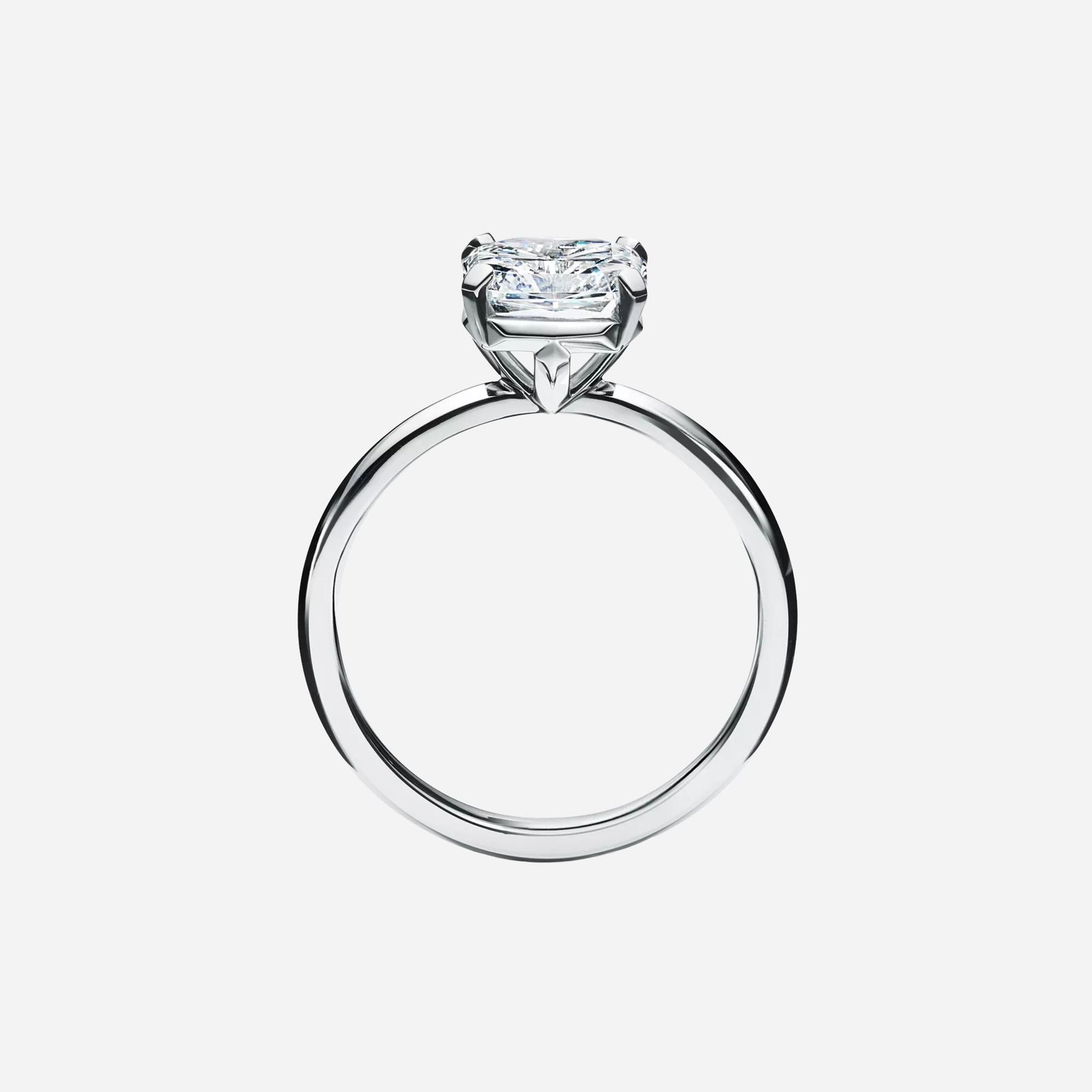 Pre-Owned Tiffany True® Engagement Ring with a Tiffany True® Diamond in Platinum Pre-Owned Tiffany True® engagement ring in platinum with a Tiffany True® square mixed-cut diamond. A modern icon of refined design.