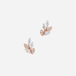Pre-Owned Tiffany Victoria® Diamond Vine Earrings in 18K Rose Gold with Round Brilliant and Marquise Diamonds