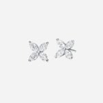 Pre-Owned Tiffany Victoria® Earrings in Platinum with Marquise Diamonds
