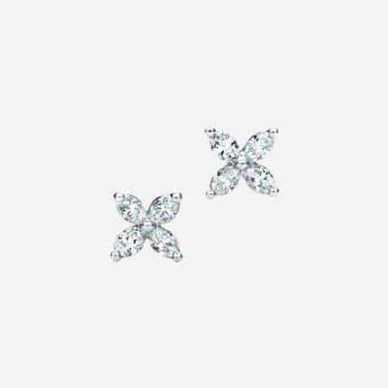 Pre-Owned Tiffany Victoria® Earrings in Platinum with Marquise Diamonds