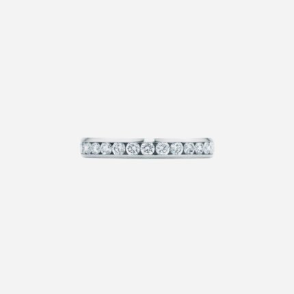 Pre-Owned Tiffany® Setting Wedding Band in Platinum with a Full Circle of Diamonds, 3 mm