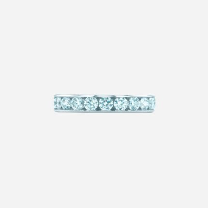 Pre-Owned Tiffany® Setting Wedding Band in Platinum with a Full Circle of Diamonds, 4 mm