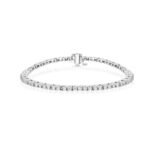 14K Solid Gold 1.05ctw 1.50mm Round Lab Grown Diamond 5 inches Classic 4 Prong Tennis Bracelet - Image 4