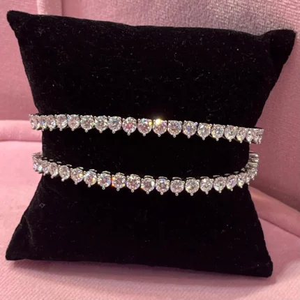 1.75mm Round Lab Diamond 3 Prong Classic Tennis Bracelet