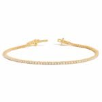 14K Solid Gold 1.19ctw 1.75mm Round Lab Grown Diamond 5.0 inches Classic 4 Prong Tennis Bracelet - Image 3