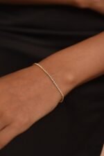 14K Solid Gold 2.82ctw 2.0mm Round Lab Grown Diamond 8.5 inches Classic 4 Prong Tennis Bracelet - Image 3