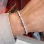 14K Solid Gold 6.80ctw 3.0mm Round Lab Grown Diamond 8 inches Classic 4 Prong Tennis Bracelet - Image 4