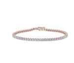 14K Solid Gold 5.96ctw 3.0mm Round Lab Grown Diamond 7 inches Classic 4 Prong Tennis Bracelet - Image 4