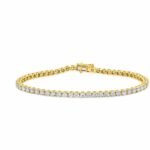 14K Solid Gold 5.96ctw 3.0mm Round Lab Grown Diamond 7 inches Classic 4 Prong Tennis Bracelet - Image 3