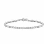 14K Solid Gold 5.96ctw 3.0mm Round Lab Grown Diamond 7 inches Classic 4 Prong Tennis Bracelet - Image 2