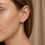 14K Solid Gold 5.00ctw 8.8mm Round Lab Grown Diamond Martini 3 Prong Stud Earrings - Image 3