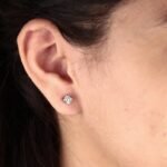 14K Solid Gold 3ctw 6.00mm Square Lab Grown Diamond 4 Prong Push Back Martini Stud Earrings - Image 4