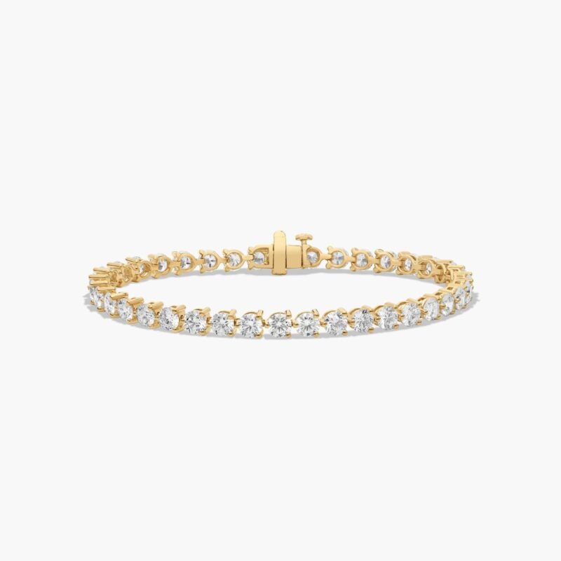 2.00mm Round Lab Diamond 3 Prong Classic Tennis Bracelet