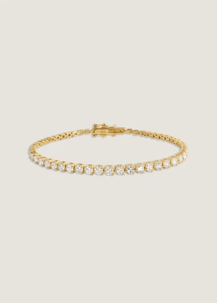 2.00mm Round Lab Diamond 3 Prong Classic Tennis Bracelet