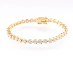 2.25mm Round Lab Diamond 3 Prong Classic Tennis Bracelet
