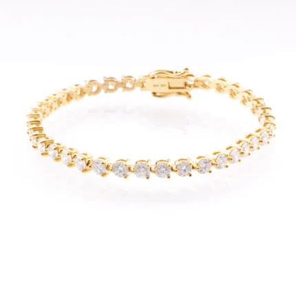 2.25mm Round Lab Diamond 3 Prong Classic Tennis Bracelet