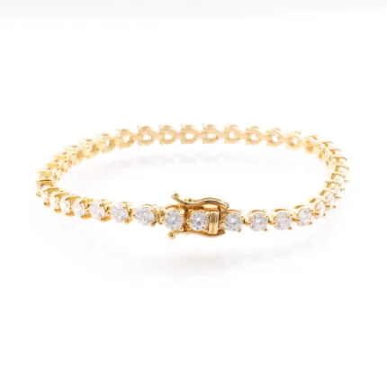 2.25mm Round Lab Diamond 3 Prong Classic Tennis Bracelet