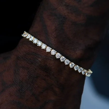 2.25mm Round Lab Diamond 3 Prong Classic Tennis Bracelet