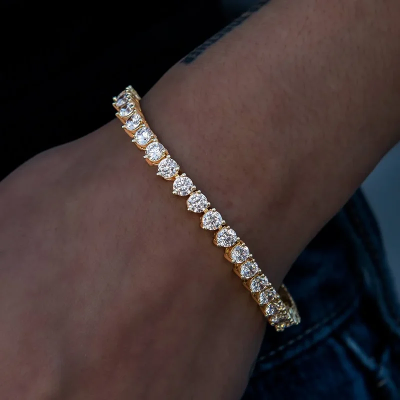 2.25mm Round Lab Diamond 3 Prong Classic Tennis Bracelet