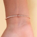 14K Solid Gold 3.20ctw 2.2mm Round Lab Grown Diamond 8 inches Classic 4 Prong Tennis Bracelet - Image 4