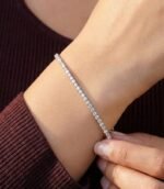 14K Solid Gold 2.00ctw 2.2mm Round Lab Grown Diamond 5 inches Classic 4 Prong Tennis Bracelet
