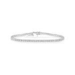 14K Solid Gold 2.80ctw 2.4mm Round Lab Grown Diamond 6 inches Classic 4 Prong Tennis Bracelet - Image 4