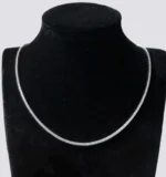 Round Lab Diamond 4 Prong Classic Tennis Necklace