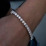 2.50mm Round Lab Diamond 3 Prong Classic Tennis Bracelet